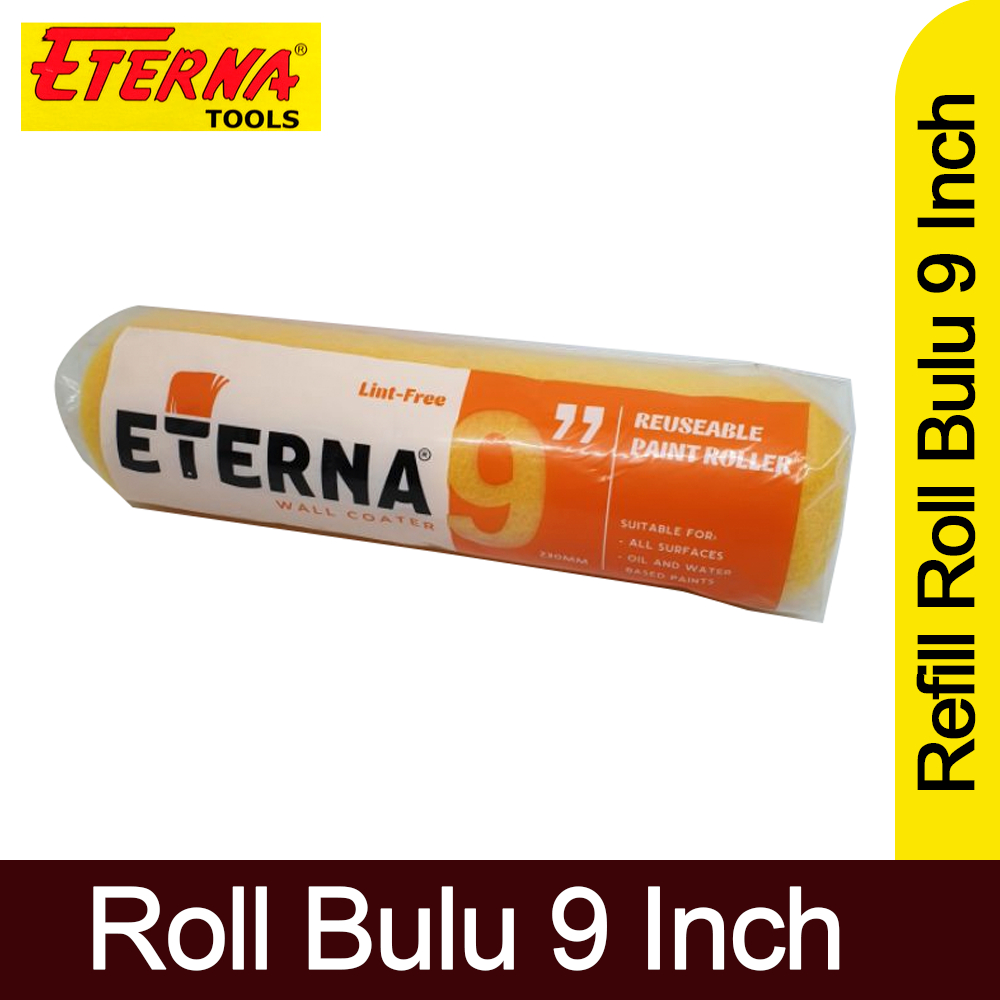 Refill Kuas Roll Eterna 9 Inch | Roll Cat Isi Ulang | Isi Roller Cat Kuas / Roll Tembok Eterna