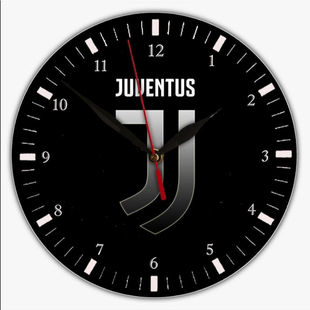 Jam Dinding JUVENTUS JUVE Aesthetic Ruang Tamu Kayu PVC