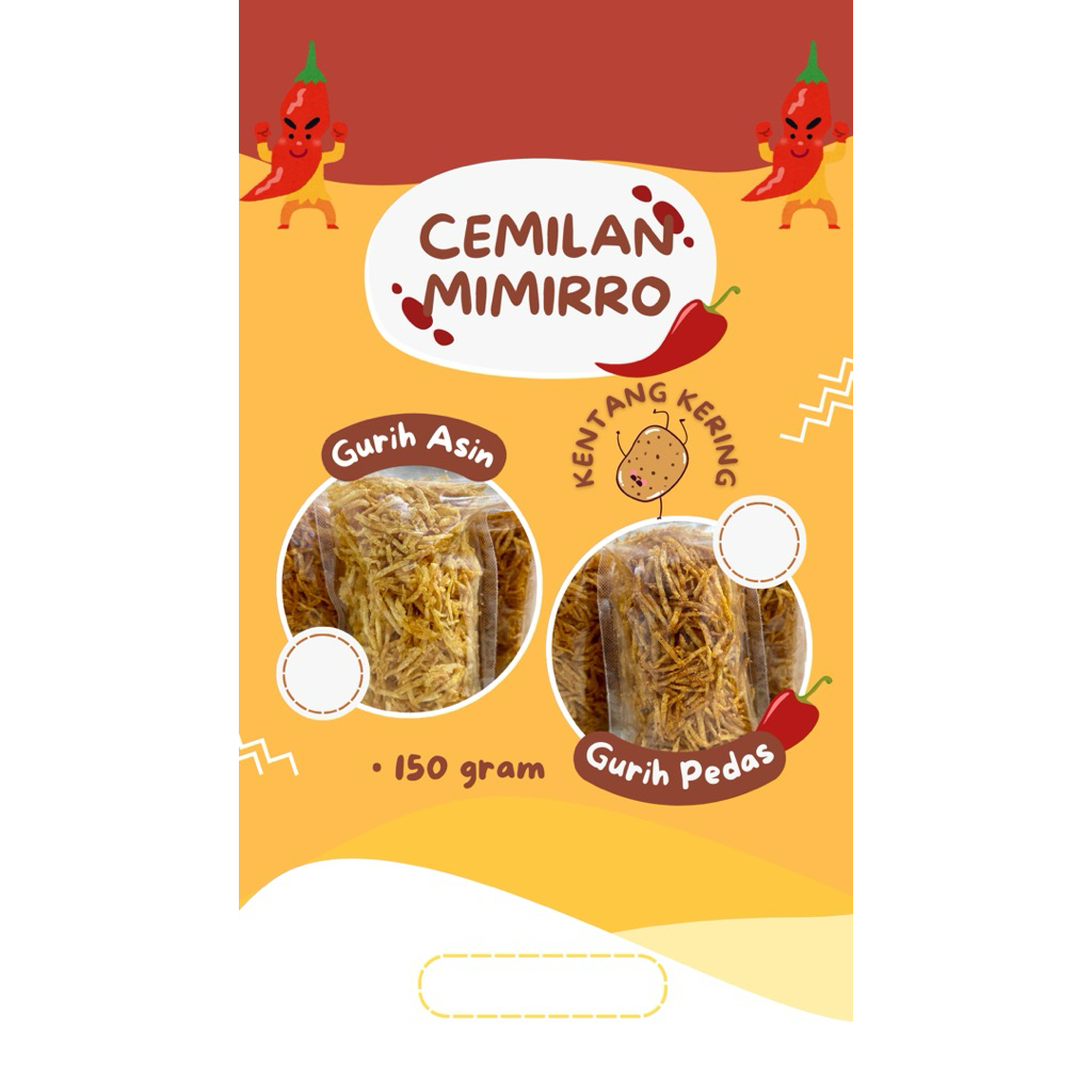 

Kentang Mustofa 150 gram | Kering Kentang Asin Pedas Manis Balado