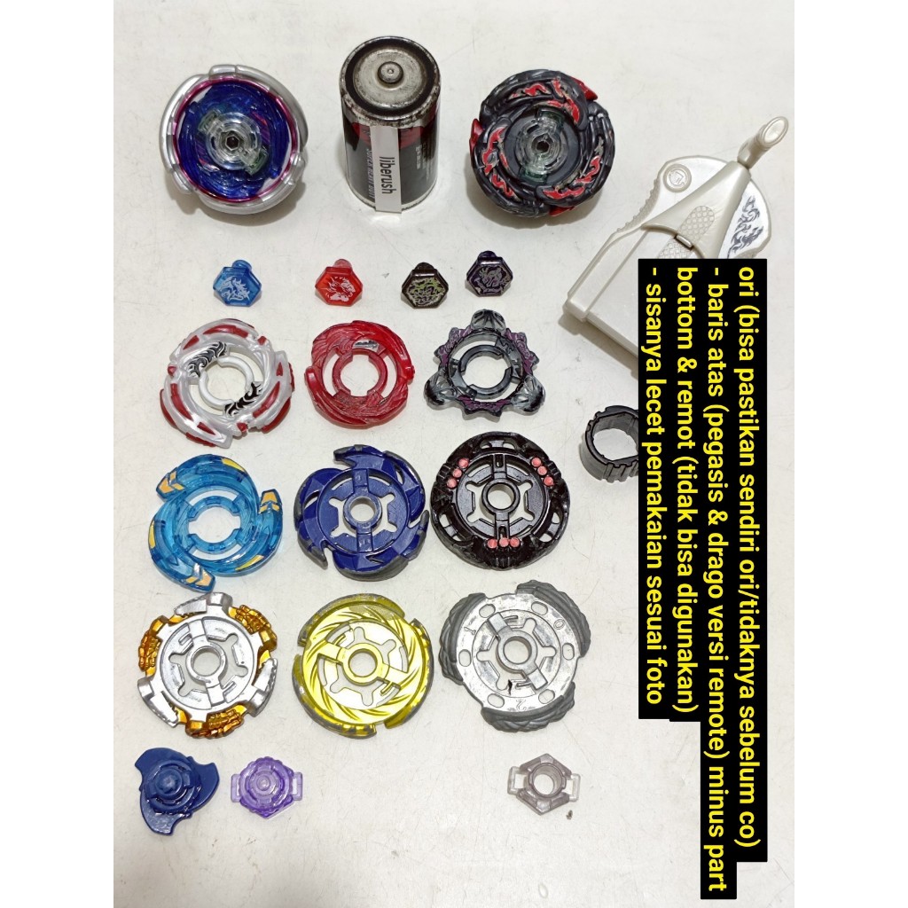 Set Junk elektrik mati off tomy metal fight beyblade l drago destroy , bigbang pegasis remote contro