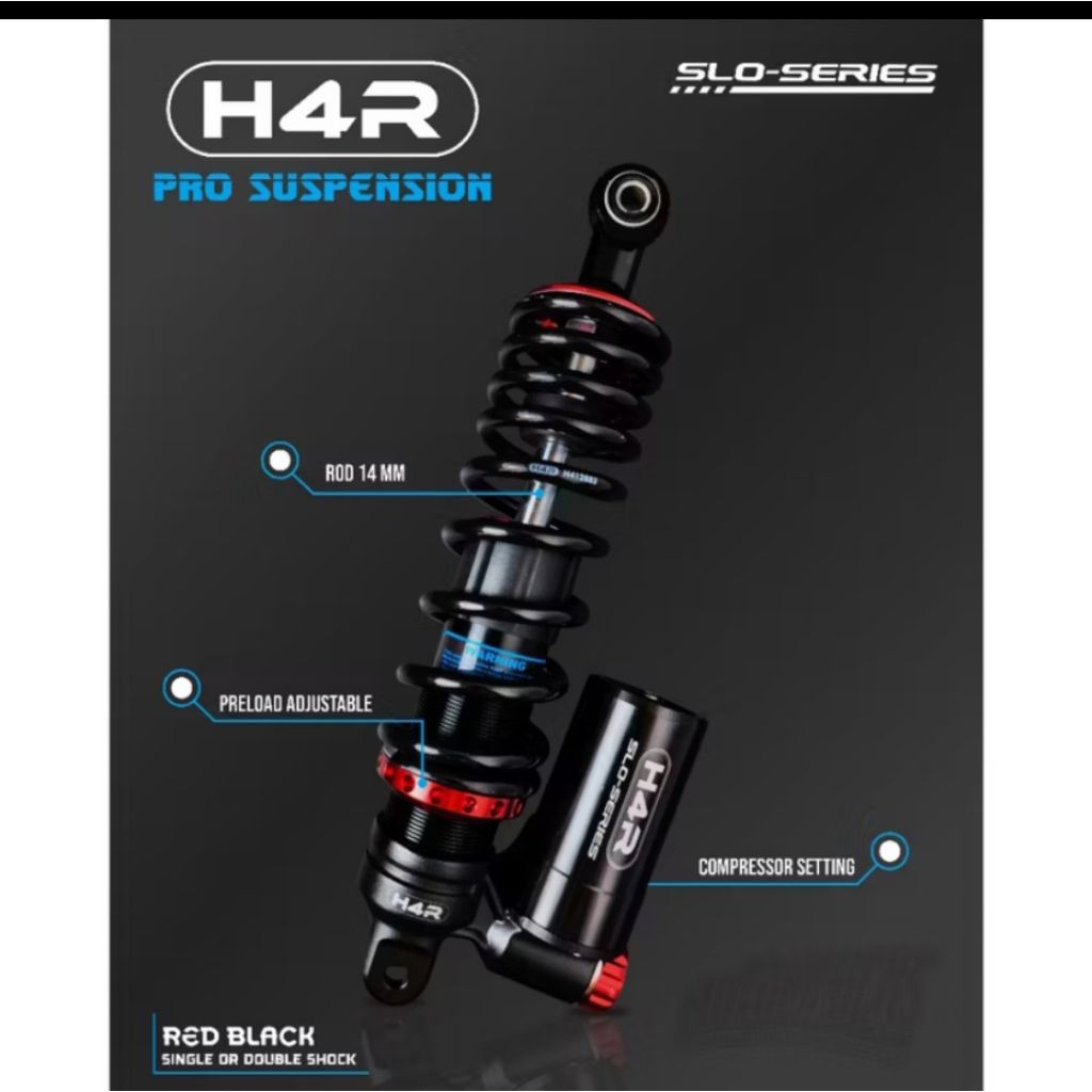 shockbreaker H4R 330MM motor matic shock Vario 125 150 160 Beat Scoopy Genio