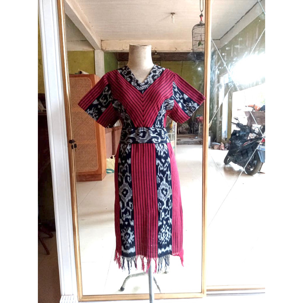 Dress tenun wanita - dress tenun etnik