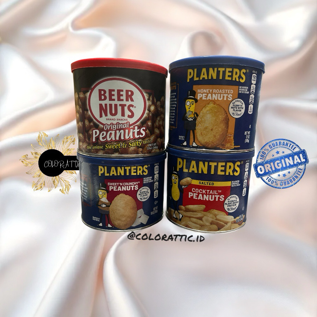 

Planters : Honey Roasted Peanuts/ Salted Cocktail Peanuts/ Sweet’N’ Crunchy Peanuts/ Beer Nuts Original Peanuts Sweet & Salty - From USA