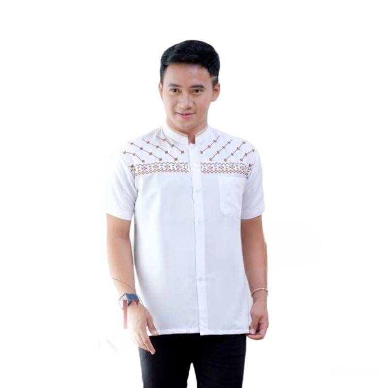 KOKO PUTIH BORDIR KOKO LENGAN PENDEK BATIK PEKALONGAN77