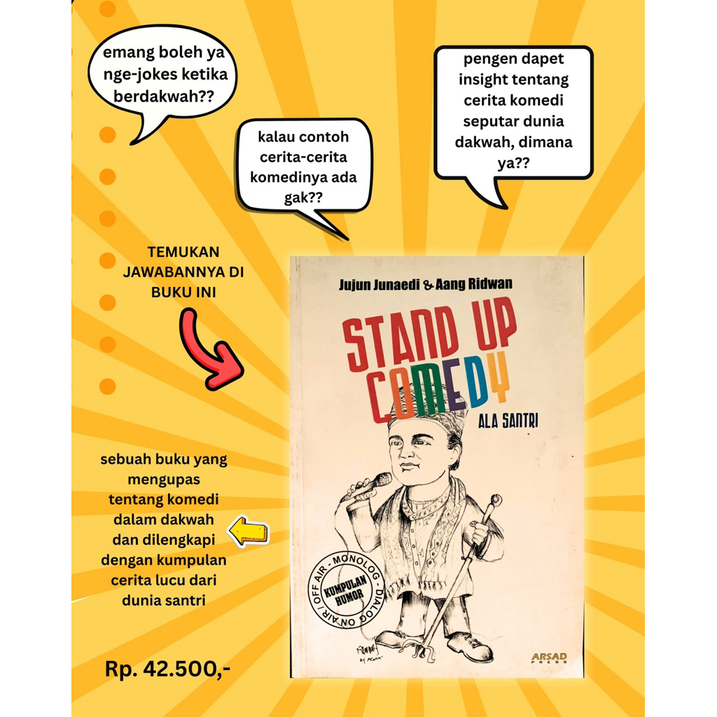 Buku Stand Up Comedy Ala Santri - Jujun Junaedi & Aang Ridwan