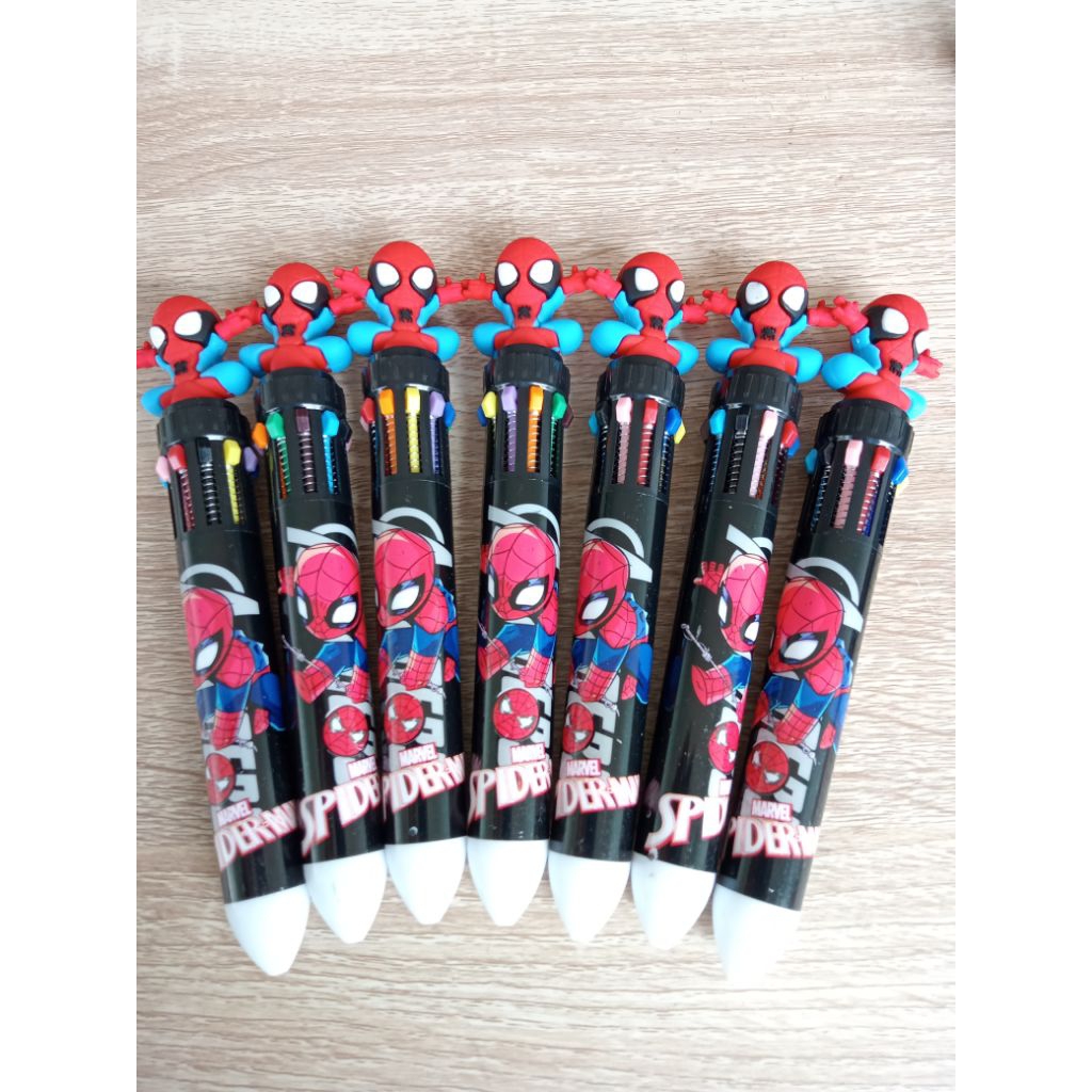 

Pulpen Viral Berkarakter 10 Warna, Spiderman, Ironman, Monroll, & Capybara