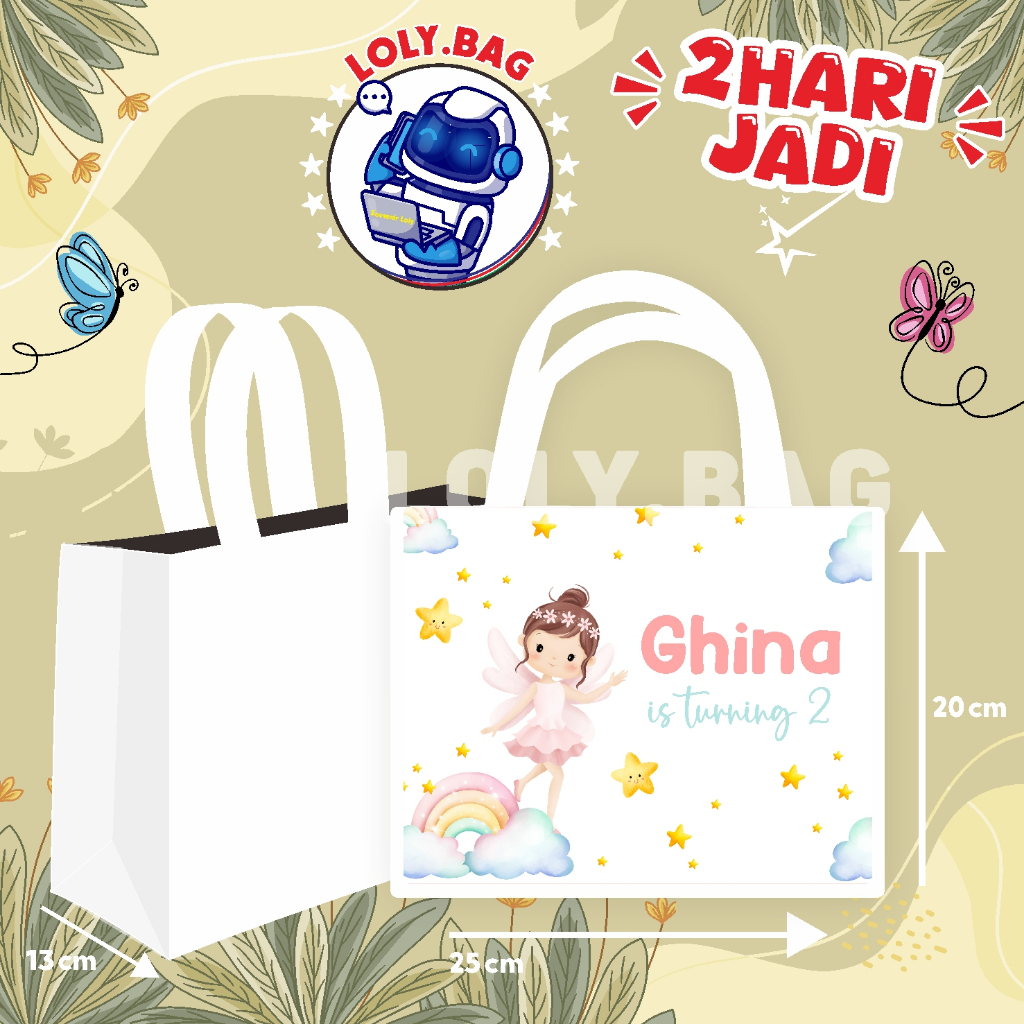 

Tas Ultah / Tas Ulang Tahun Anak / Goodie Bag / Tas Murah Tema Fairy Tale