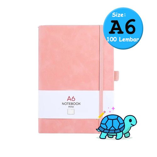 

Aimilo Notebook Tali Aesthetic Pen Holder Tempat Pulpen A6 100 Lembar - Pink