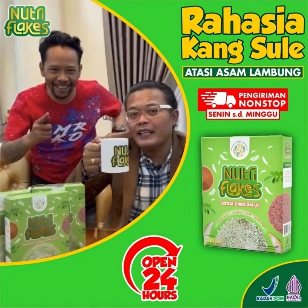 

NUTRIFLAKES - Sereal Umbi Garut Original Solusi Atasi Asam Lambung Maag Kronis Gerd Suplemen Makanan Diet Cereal Sehat Meningkatkan Imunitas Daya Tahan Tubuh Cegah Virus Kolesterol Penyakit Jantung Menurunkan Berat Badan Sumber Vitamin dan Mineral