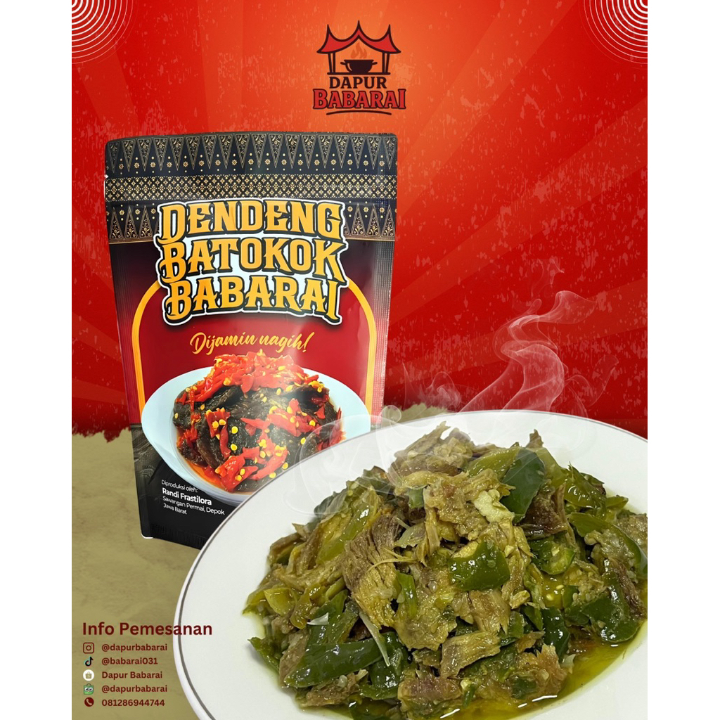 

Dendeng Batokok Babarai Cabai Hijau