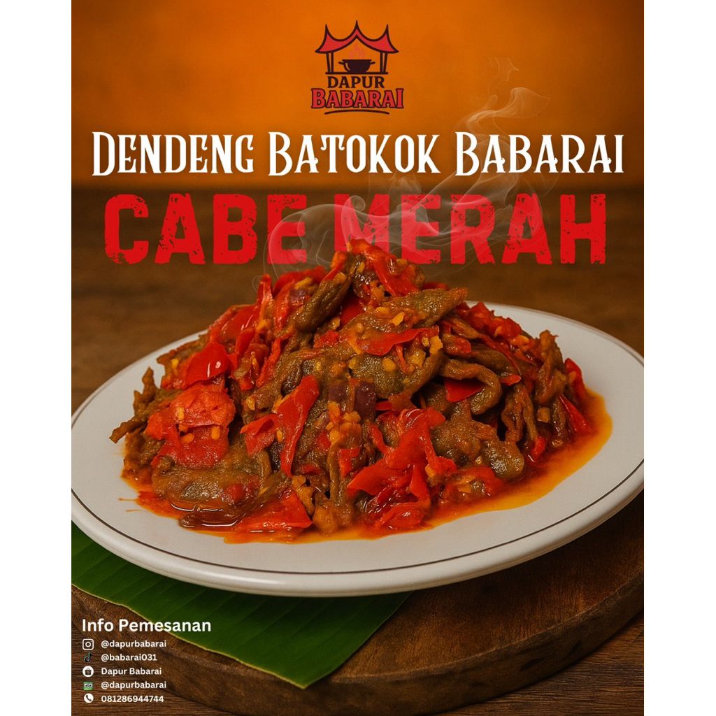 

Dendeng Batokok Babarai Cabai Merah