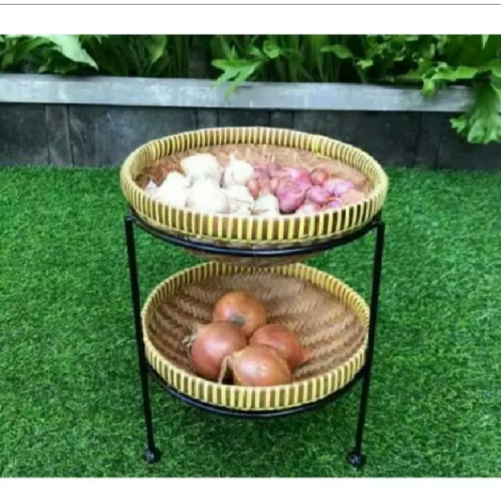 RAK BAWANG 2 SUSUN/WADAH BUMBU DAPUR