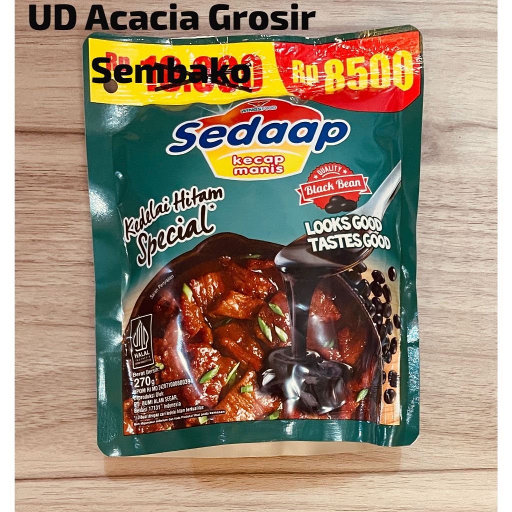 

Sedaap Kecap Manis Kedelai Hitam Spesial Pouch 200 ml / 270