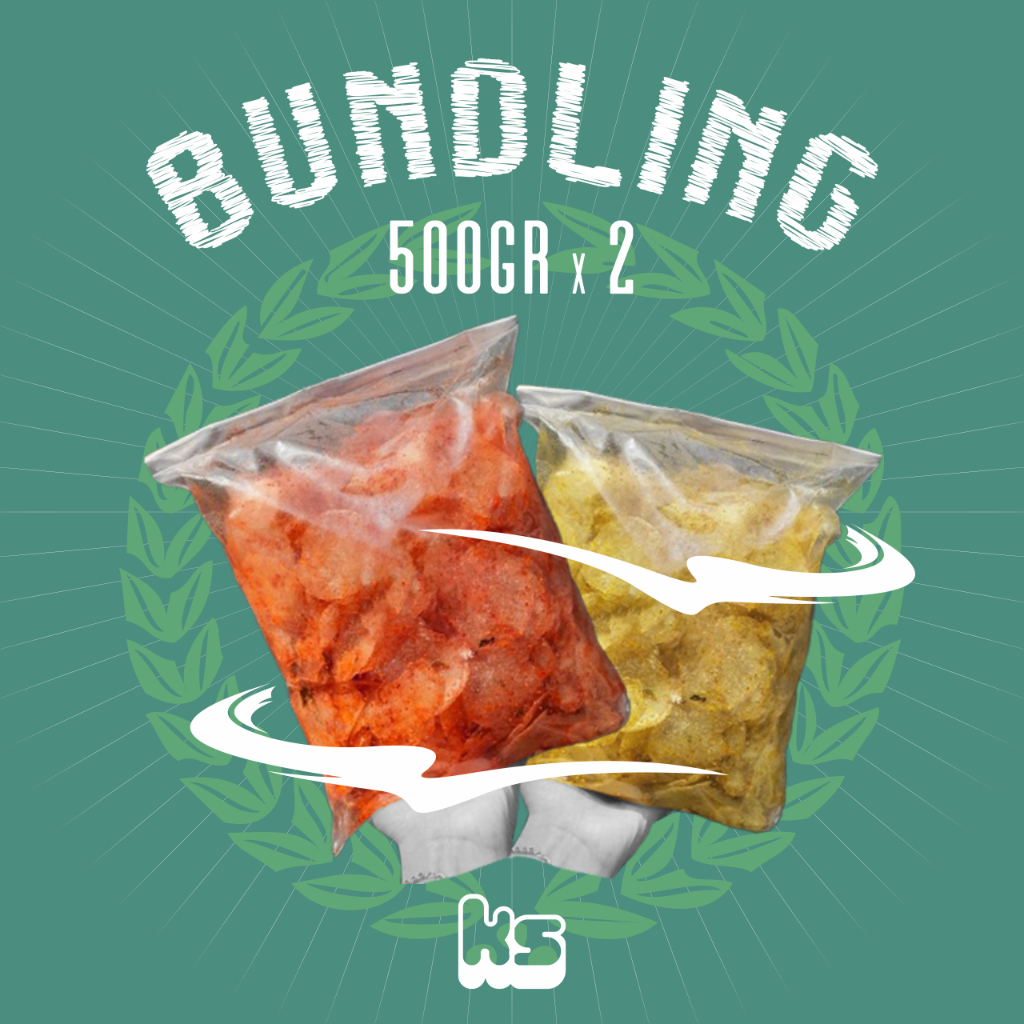 

(1KG) BUNDLING PIKCA KAMEUMEUT /KRIPIK KACA/KERIPIK BELING/KRIPCA 2 RASA 500gr*2