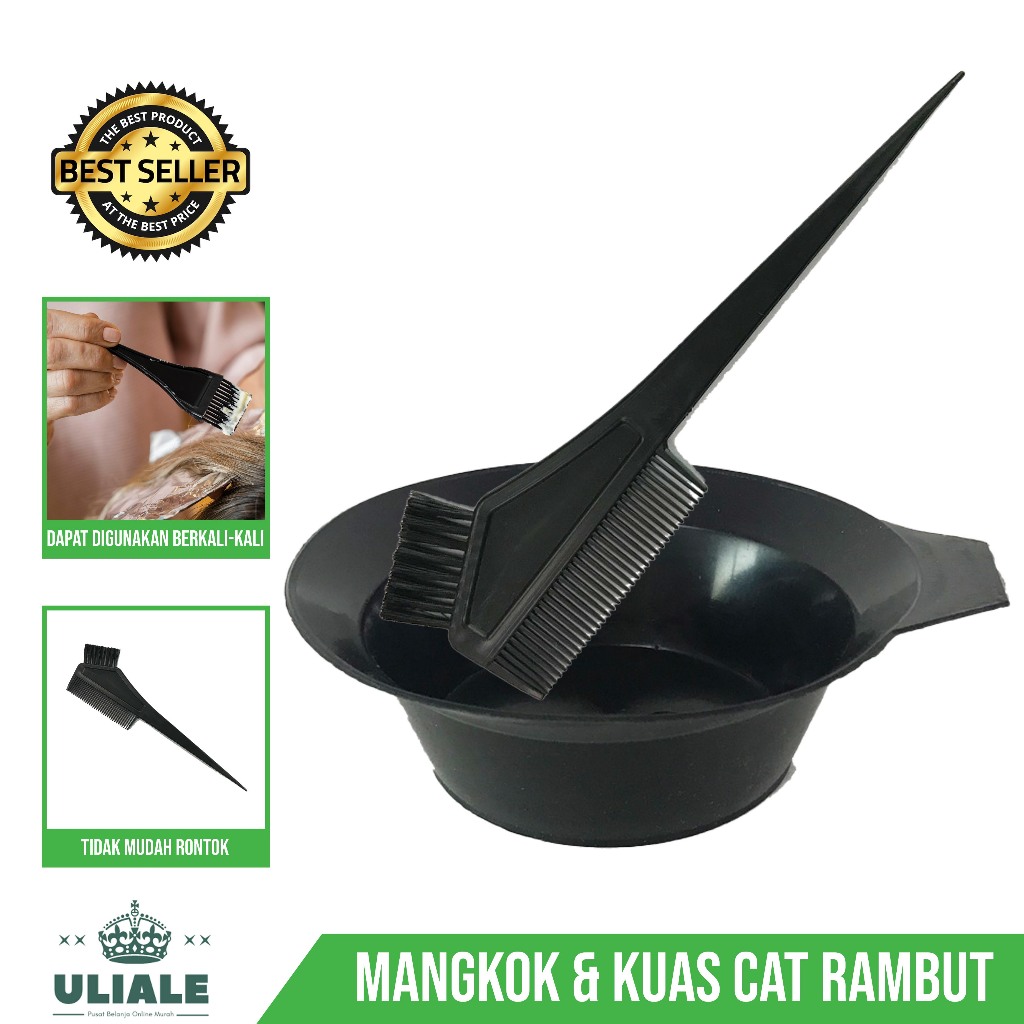 Mangkok Cat Rambut Kuas Sisir Set Cat Rambut Semir Rambut Mangkuk Cat Rambut