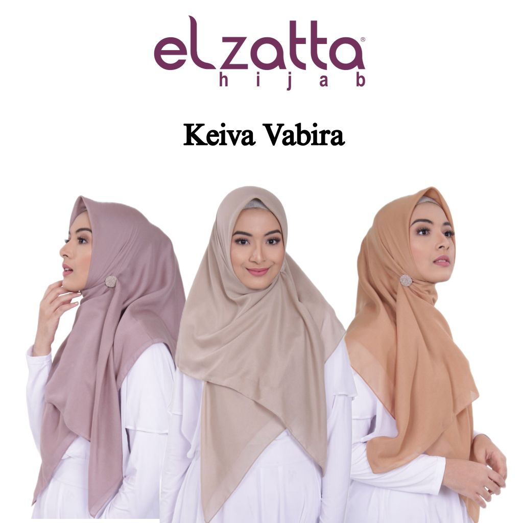[Ukuran 120 X 120] Elzatta Hijab Jilbab Segi Empat Scarf Voal Keiva Vabira Kerudung Polos Best Selle