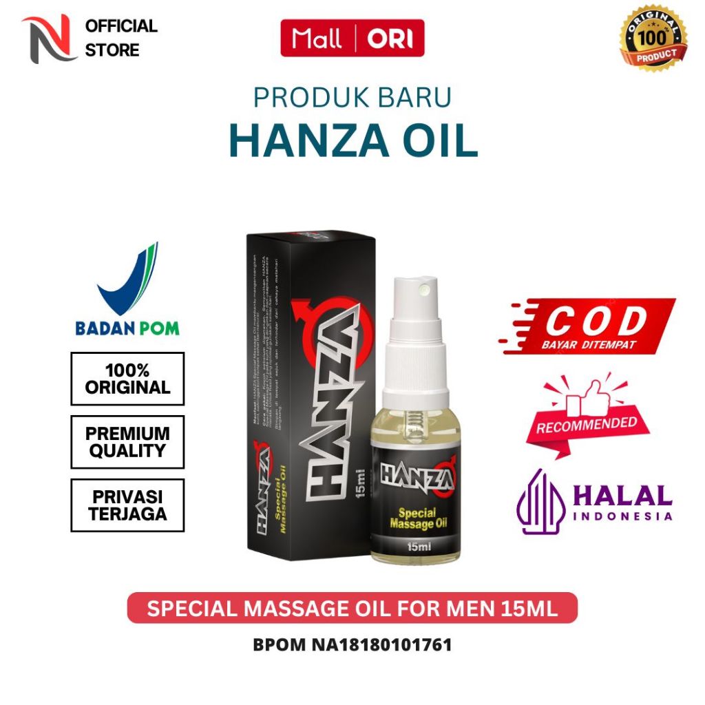 Hanza Oil Spray Minyak Semprot Pembesar Vital Pria Mr P Berdiri Dan Tahan Lama Original Hanza Oil