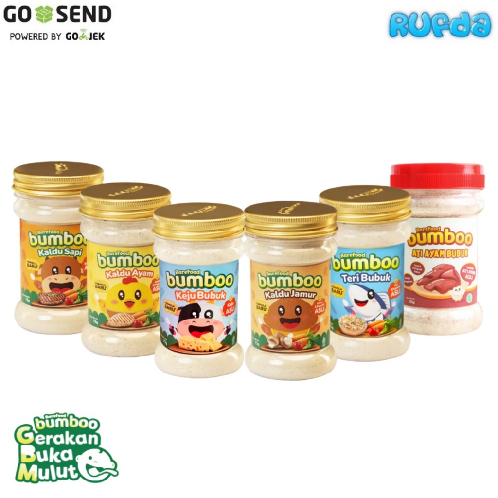 

Bumboo Kaldu Jamur Ayam Sapi Keju Teri Ati Bubuk Bumbu Dapur Non Gula Garam MSG Cocok MPASI