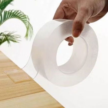 

double tape nano magic isolasi bening 3 meter impor roll dobel selotip selotip panjang 3m