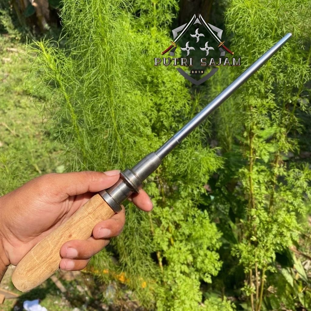 Honing bar stik asah HALUS bahan baja kristal bekas mesin pintal/gagang kayu jati - tongkat Asahan p