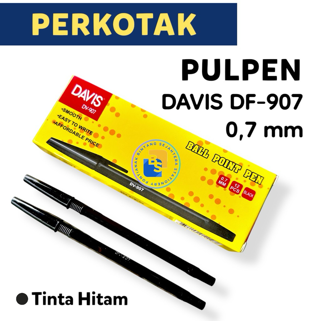 

12 Pcs - DAVIS Pulpen DV-907 0.7mm