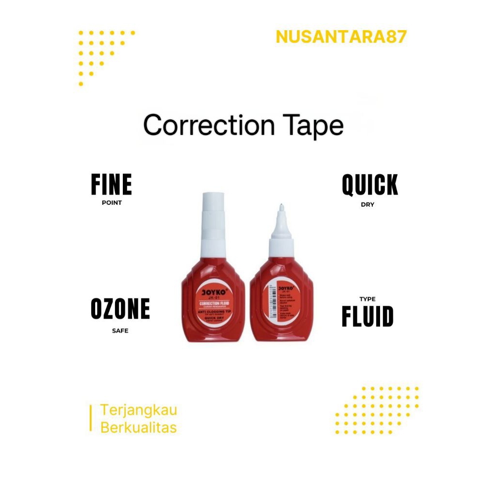 

Joyko Correction Pen Fluid, Cairan Penghapus Pen JK-01