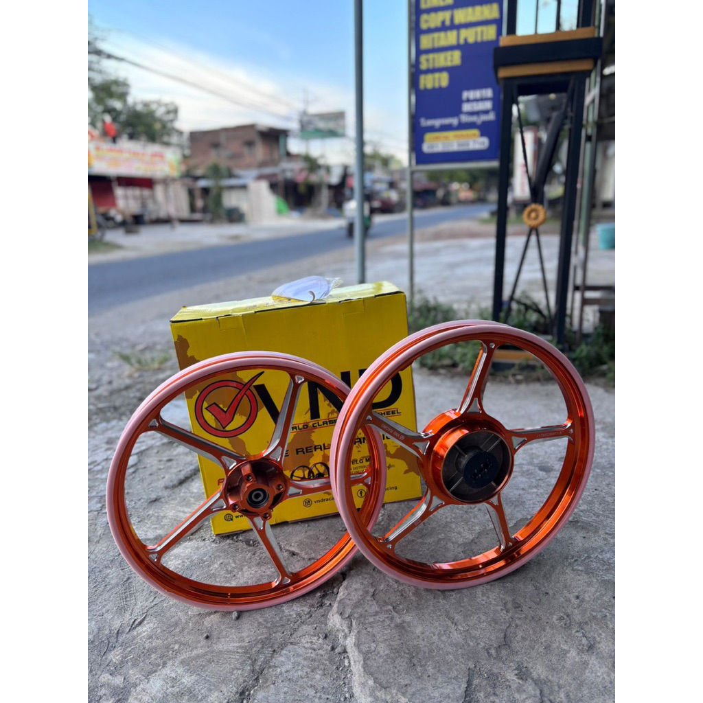 Velg VND AK55 140/160-17 Fizr Jupiter Jupiter Mx Orange Set Depan Belakang