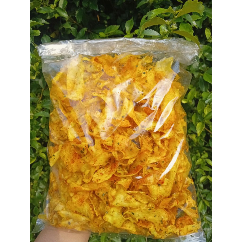 

2CAHAYA- KERIPIK SINGKONG KRIWIL DAUN JERUK original pedas 1kg
