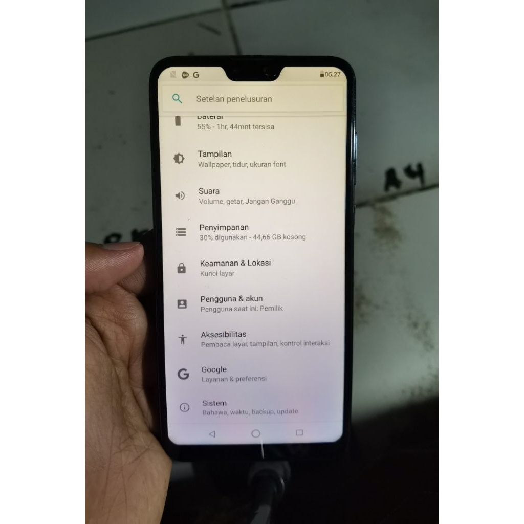 Lcd Asus Max pro M2 minus ringan