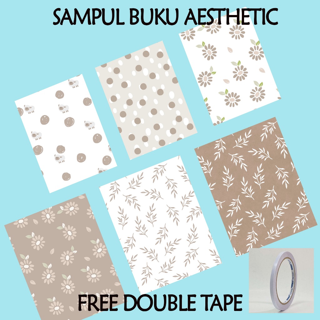 

(ISI 5 lEMBAR) Sampul Buku Aesthetic - Sampul Buku Tulis - Sampul Buku Sekolah - Sampul Buku Pelajaran - BC