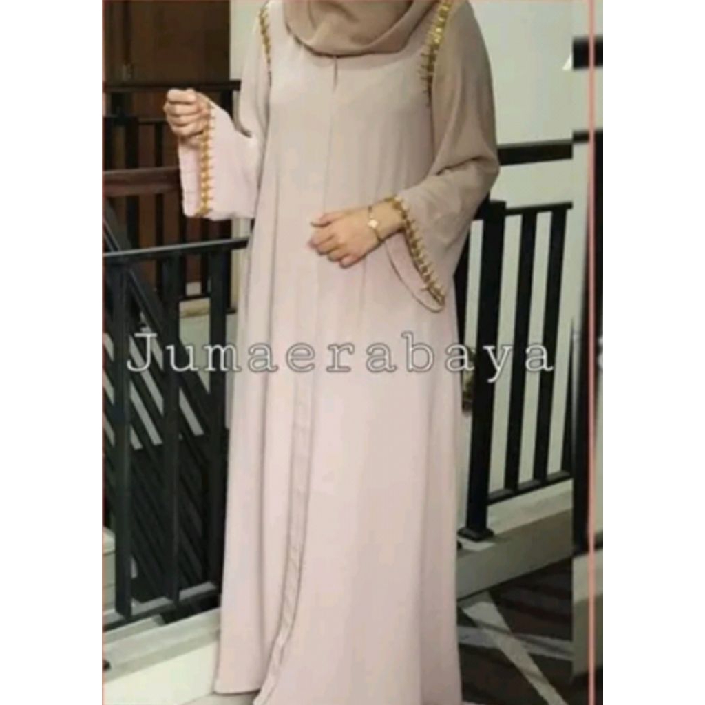 Abaya nude payet gold