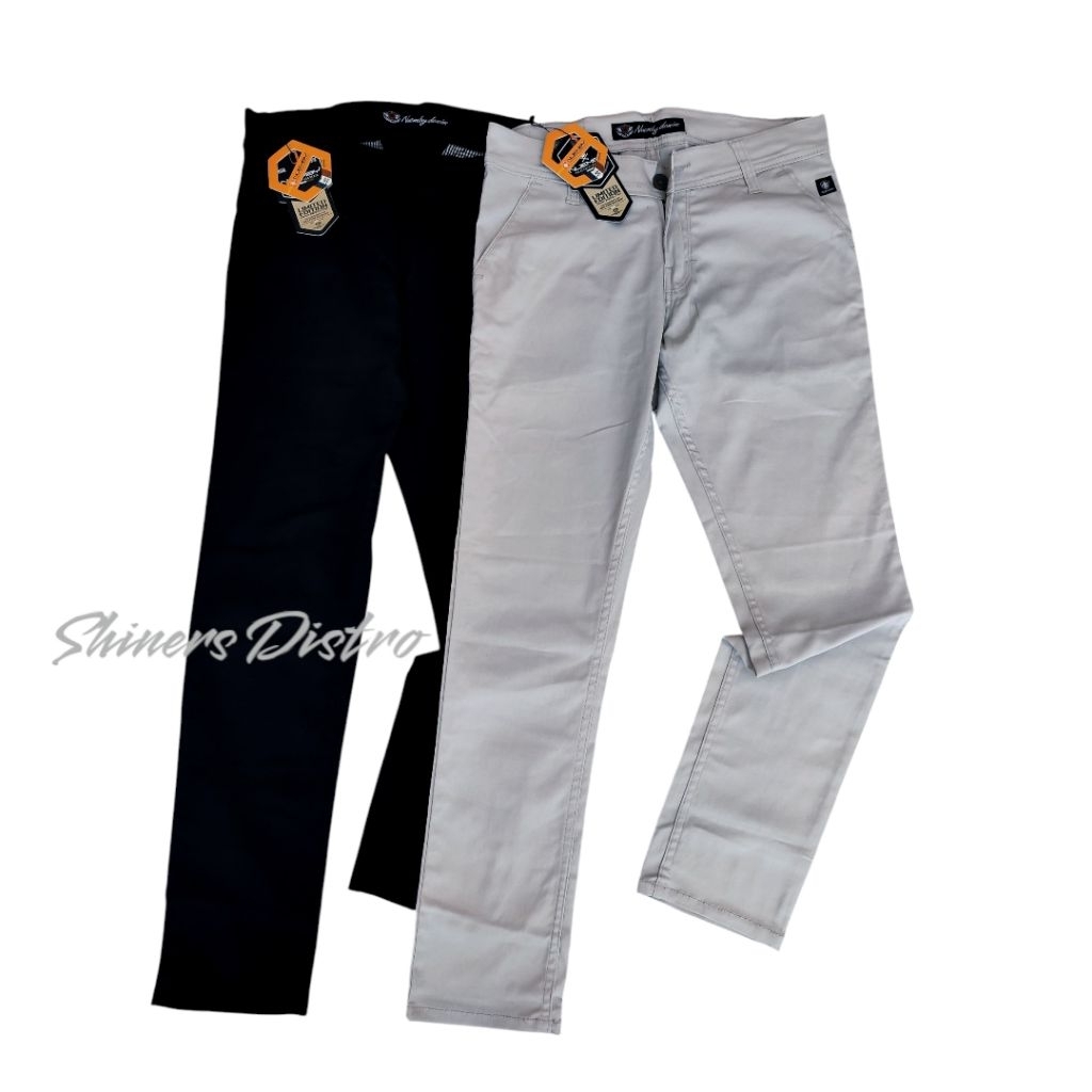 CELANA CHINO panjang pria slimfit Original Nuemby denim Material 100% cotton twill