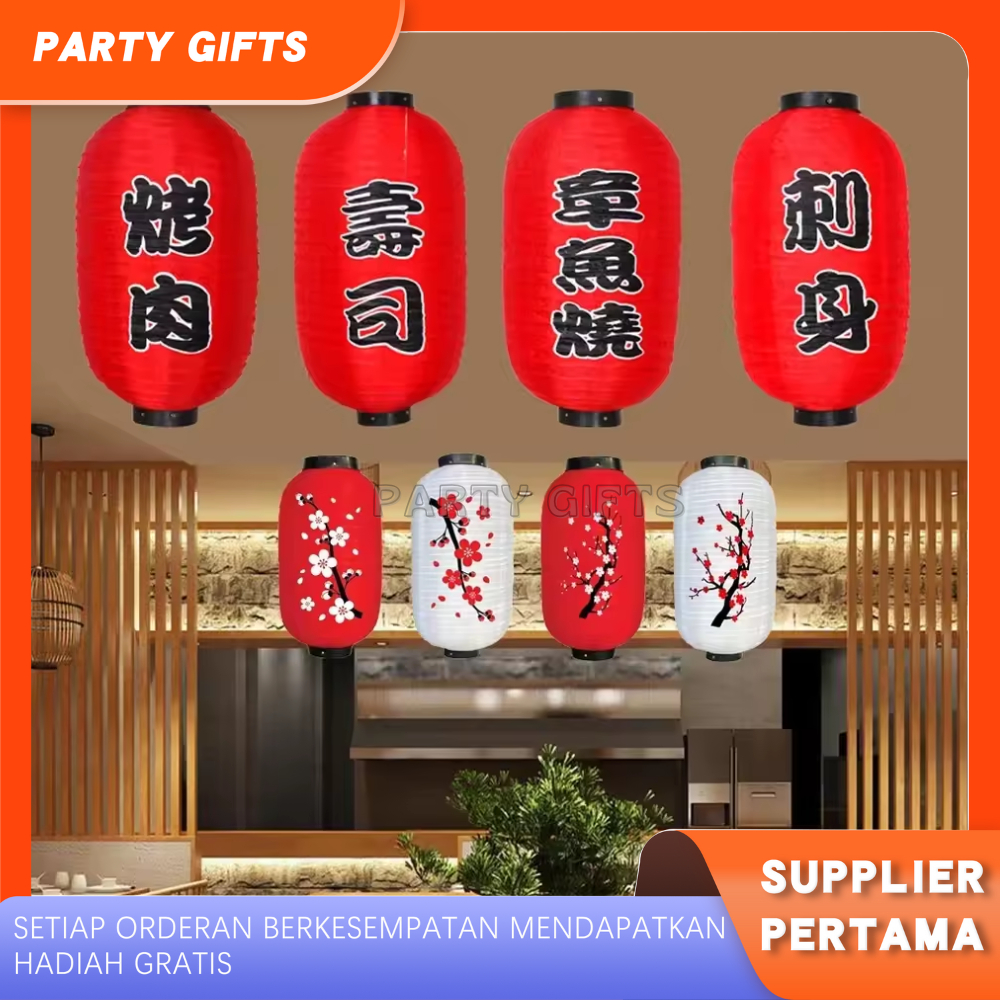Lampion Jepang Capsule Panjang / Lampion Ramen / Lampion Takoyaki / Lampion Sasimi / Lampion Sushi /