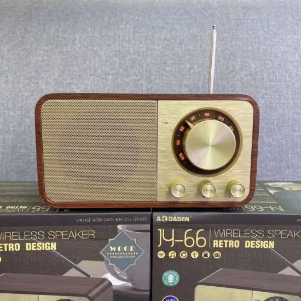 Aodasen Speaker Bluetooth Retro Classic Kotak Kayu Aodasen JY-66 Radio Klasik (Preloved)