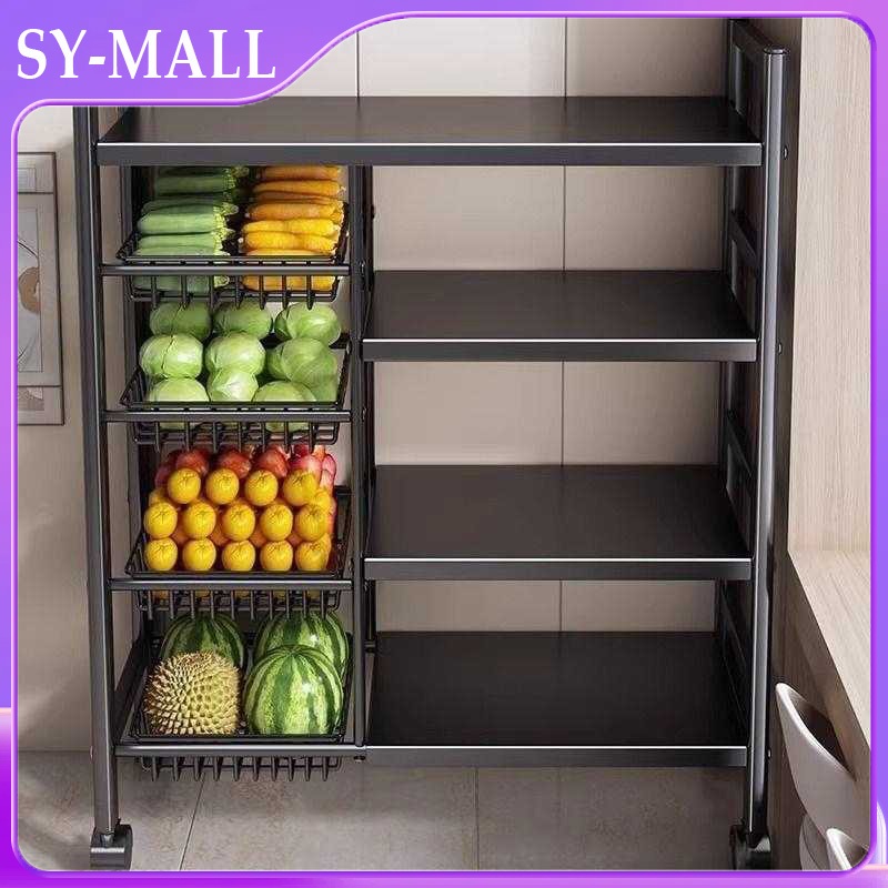 Rak Dapur Susun Rak Susun Serbaguna Rak Beroda Rak Dapur Stainless Steel Rak Multifungsi Rak