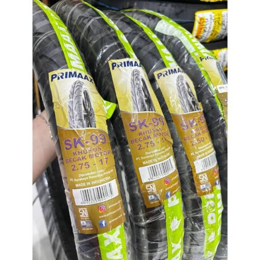 BAN BEBEK MURAH BER SNI ORIGINAL PRIMAAX SK-99 250-17 275-17 TUBETYPE (SNI)