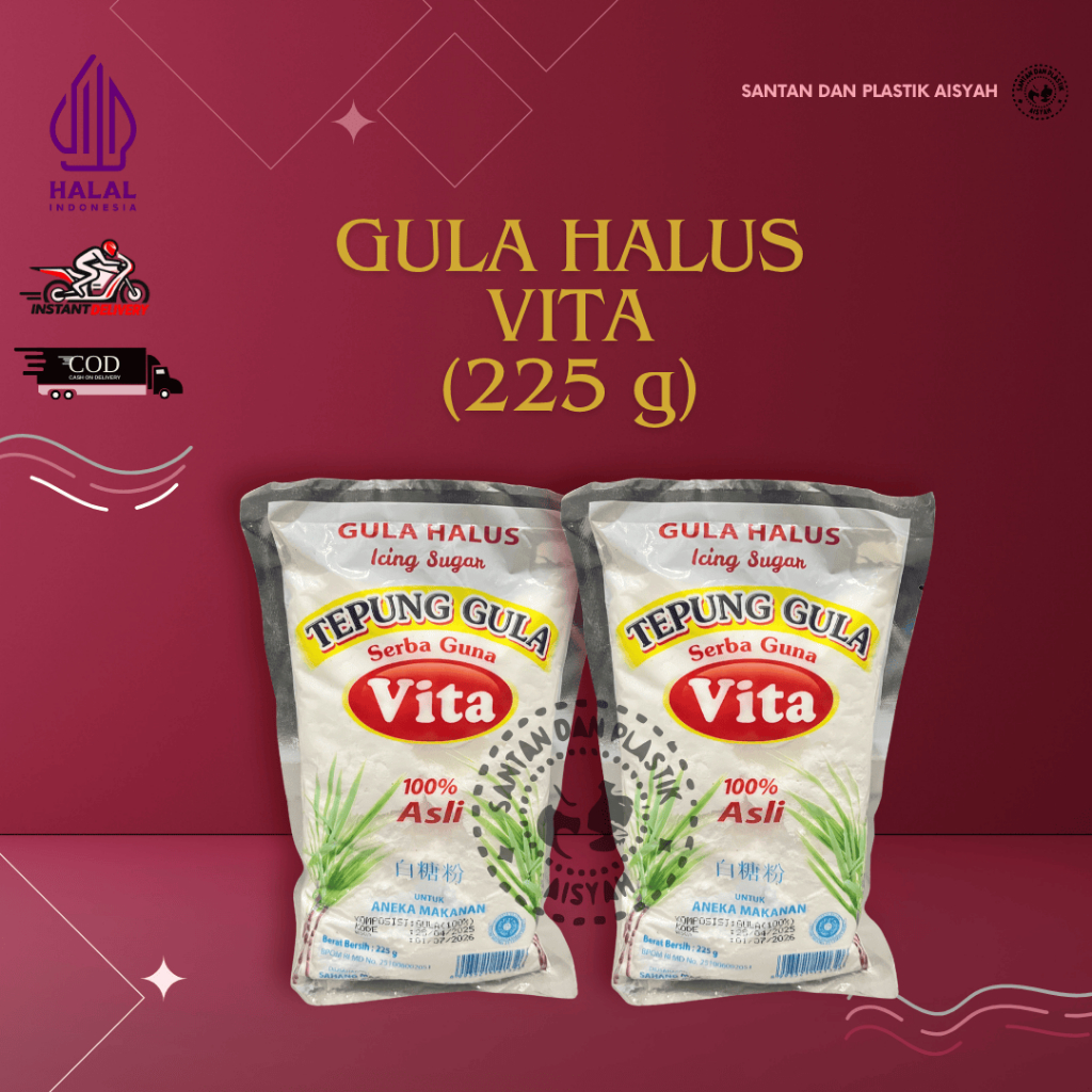 

TEPUNG GULA HALUS VITA (225 g)