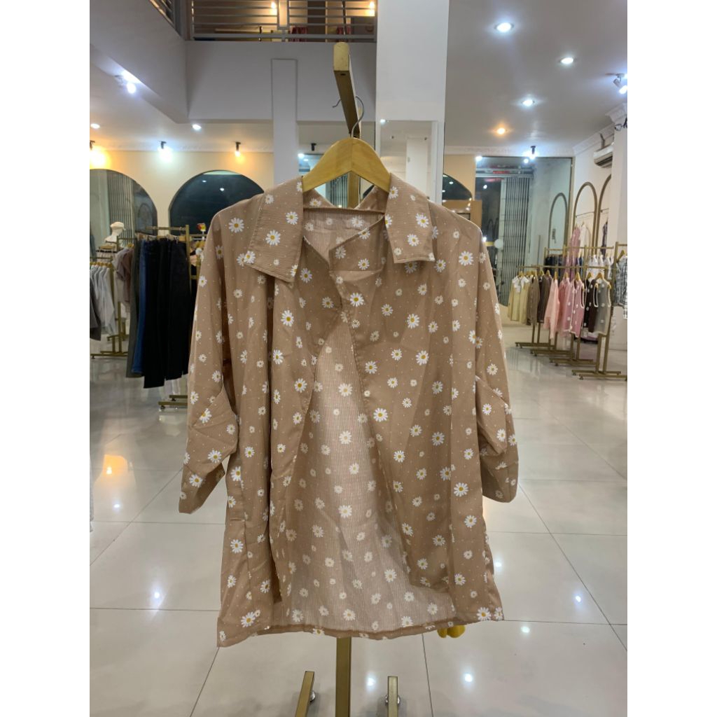 Outer wanita motif bunga | atasan wanita | outer wanita
