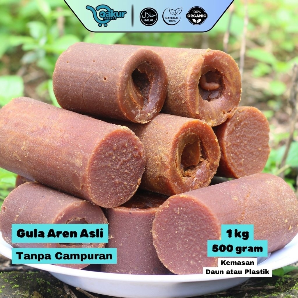 

Gula Aren Asli 100% 1 Kg Kawung Murni Sehat Tanpa Campuran Manis Alami
