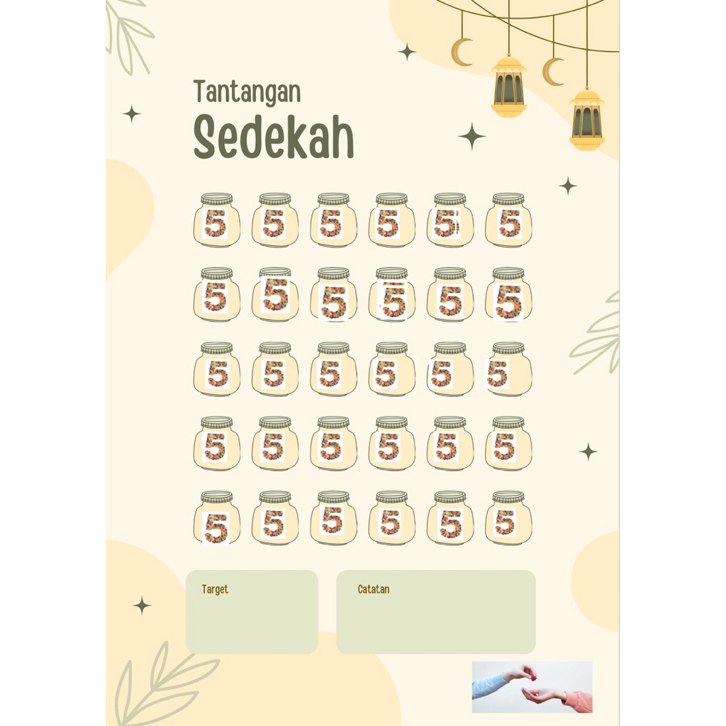 

Saving challenge/ Tantangan menabung/ Tantangan sedekah