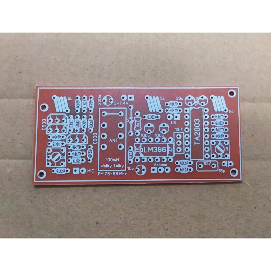 PCB Walky Talky FM 1KM (persawahan), 100 mW, pcb radio walkie talkie, pcb brik mode FM,  pcb handy t