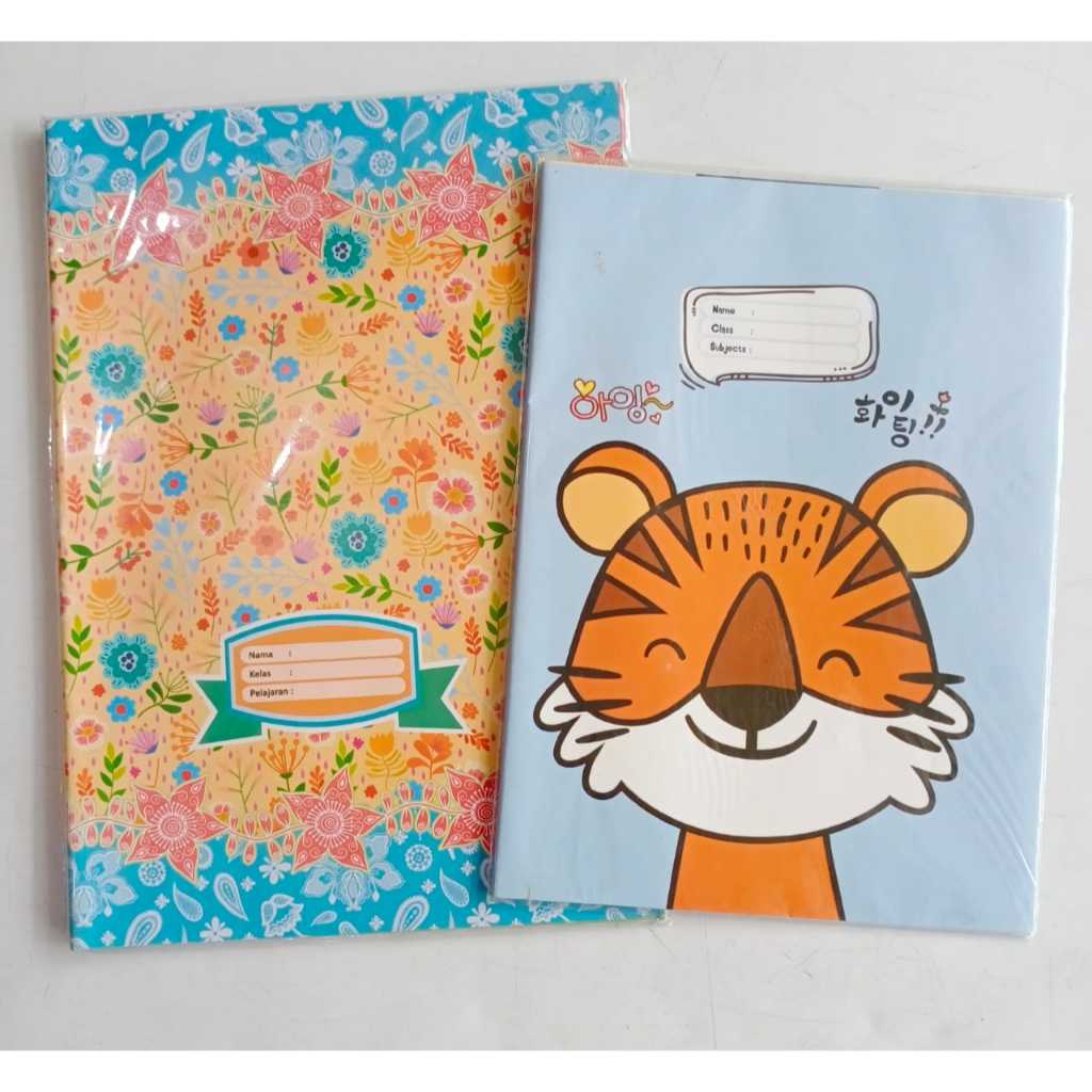 

sampul buku tulis fancy/gambar ukuran kwarto dan boxy ukuran buku tulis biasa 1 pck isi 20 lembar