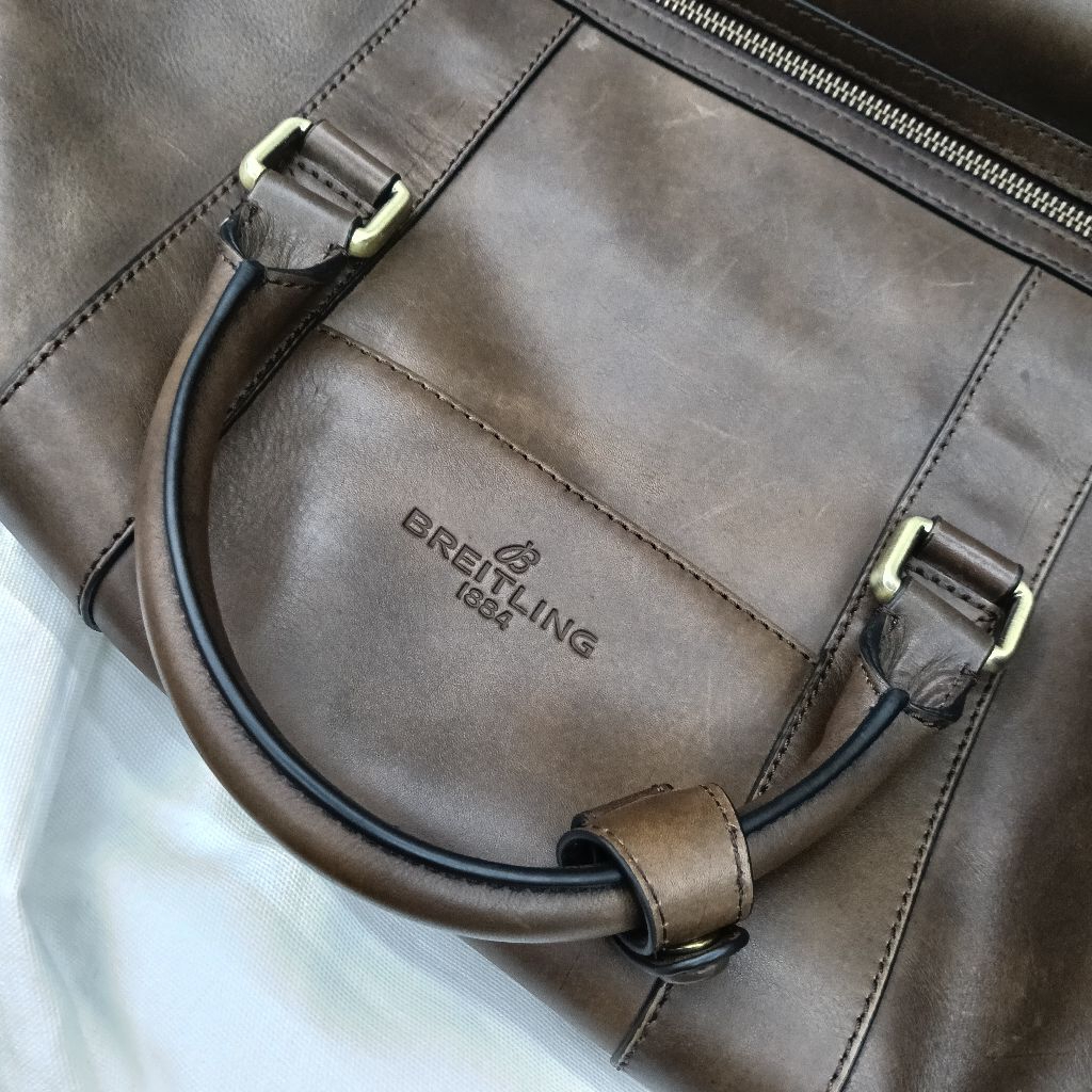 Breitling travel luggage leather original
