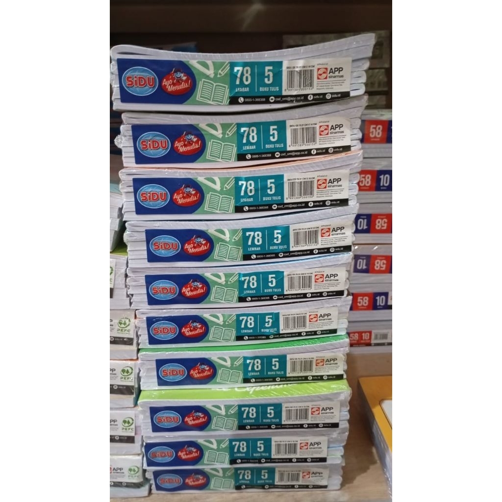 

(1pak) Buku tulis Sidu 78 / buku tulis kwarto Sidu 78/ buku sekolah/ buku murah