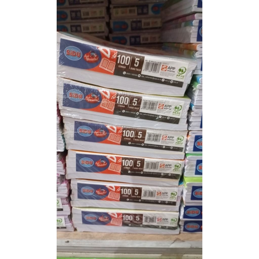 

(1pak) Buku Tulis Sidu 100 / buku tulis kwarto Sidu 100/ buku sekolah / buku murah