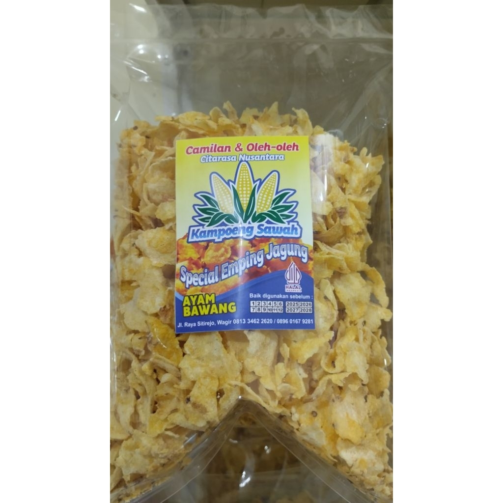 

emping jagung rasa ayam bawang 250 gram 12.500