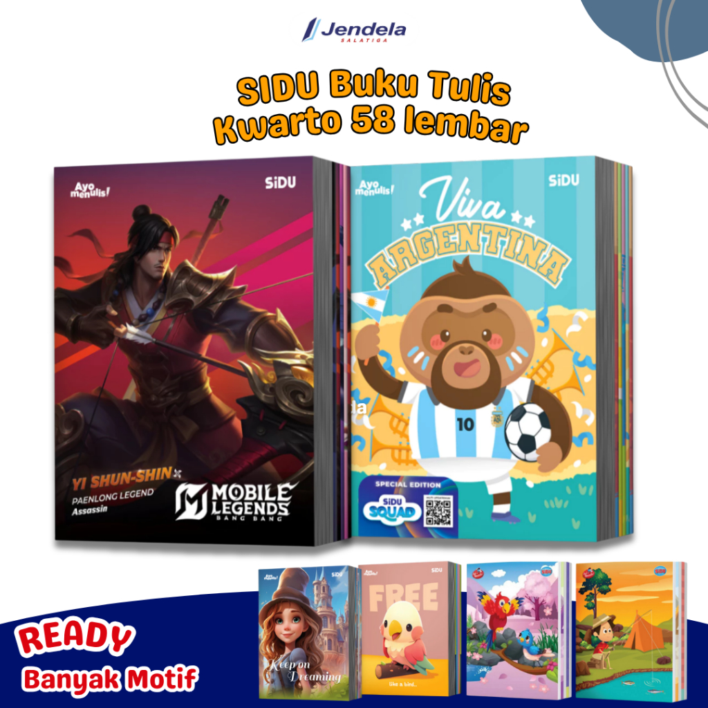 

SIDU Buku Tulis Kwarto 58 Lembar Buku Tulis 58 Sidu - ATK