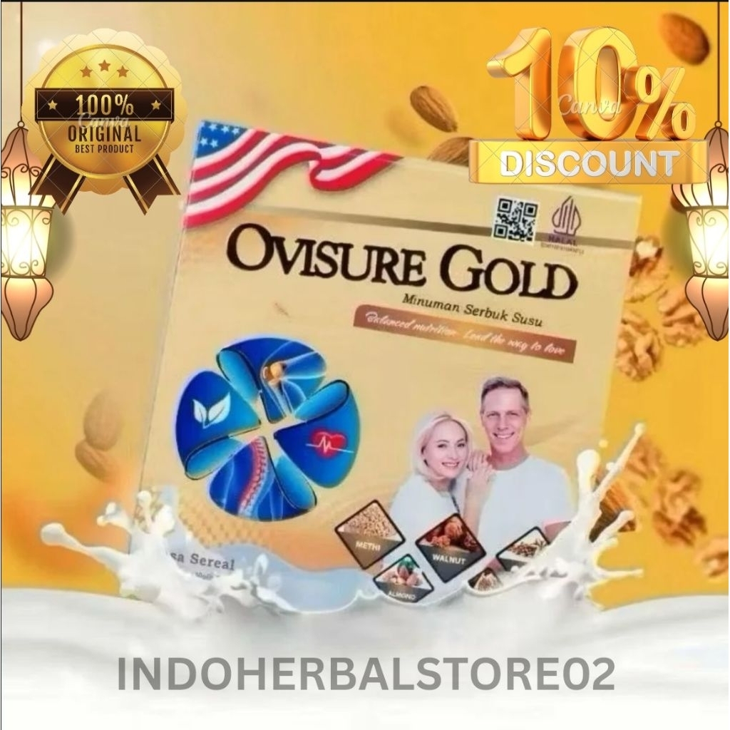 

￼Ovisure Gold Milk Original Susu Kesehatan Ovisure Gold Mencegah Pengeroposan Tulang (KEMASAN TERBARU)