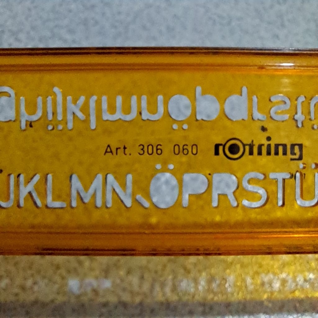 

Cetakan pola lettering guide huruf angka Rotring 305 060 DIN 1451 6 mm buatan Jerman