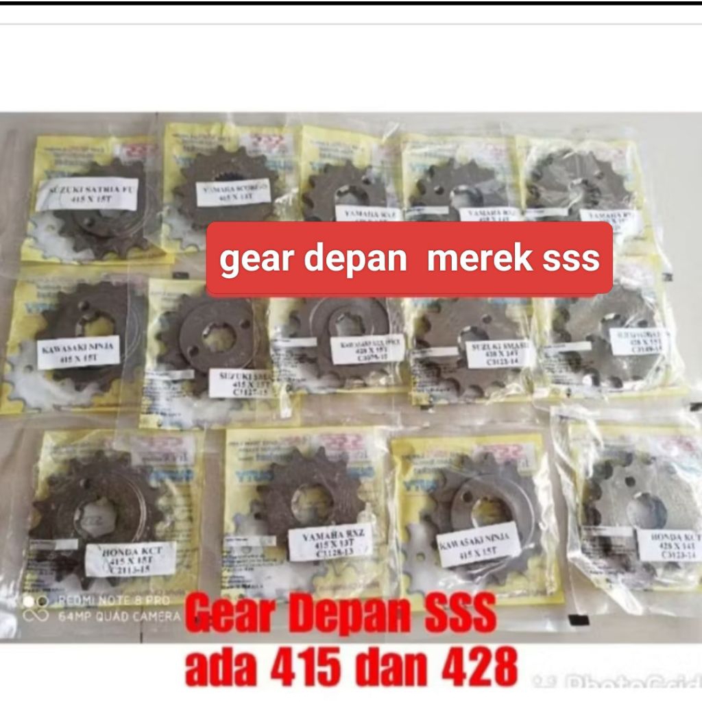 Gear Gir Depan Sss 415 dan 428 Scorpio Original SSS